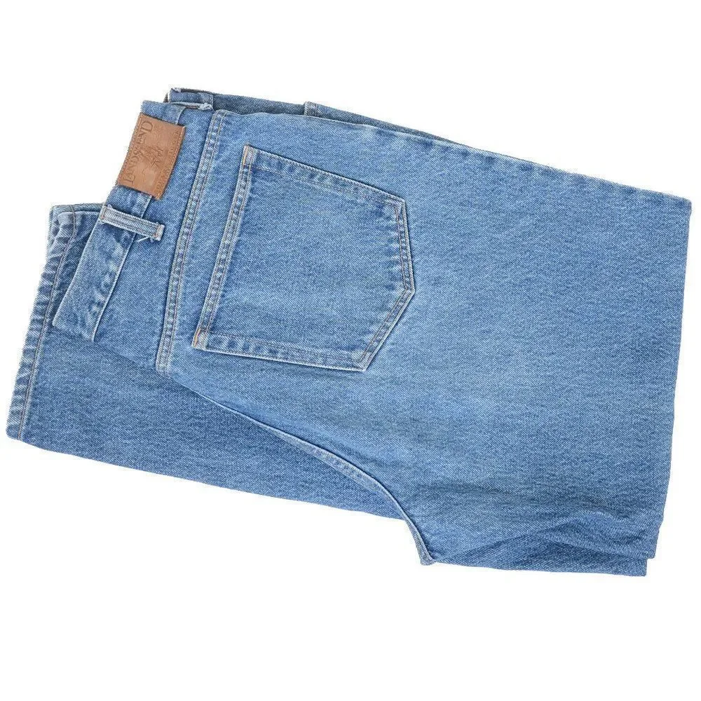 2 PAIRS! Lands End Men's 34X30 Blue Denim Straight Leg Jeans Medium Wash - Picture 2 of 8